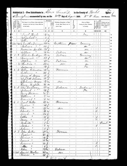 1850 United States Federal Census - Anna Jacobina Rebecca Deininger.jpg