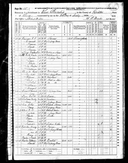 1870 United States Federal Census - Augustus O Deininger