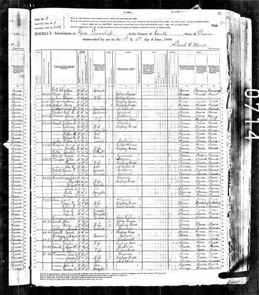 1880 United States Federal Census - Anna Maria Deininger